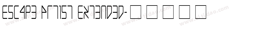 Escape Artist Extended字体转换
